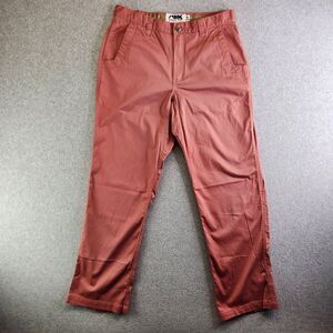 Mountain Khakis Pants Mens 34x32 Pink Straight Gusset Cuffed Signature 5 Pocket